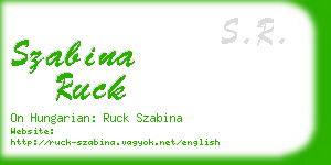 szabina ruck business card